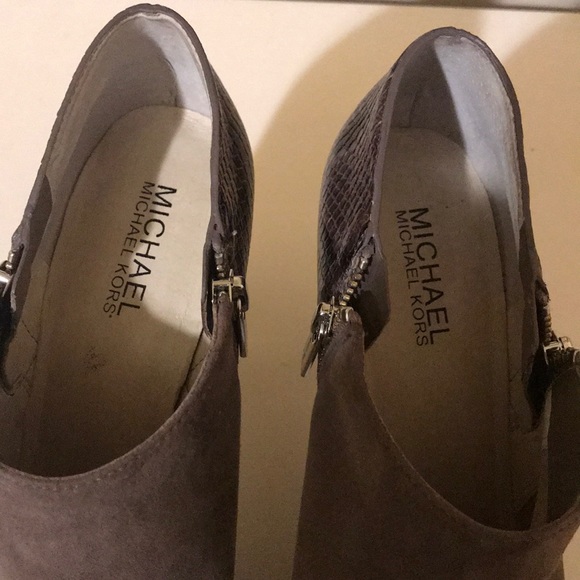 Michael Kors  Suede Snakeskin Print Booties - Picture 2 of 8